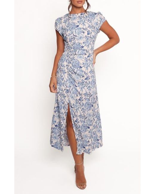Petal & Pup Blue Lisbeth Floral Print Midi Dress