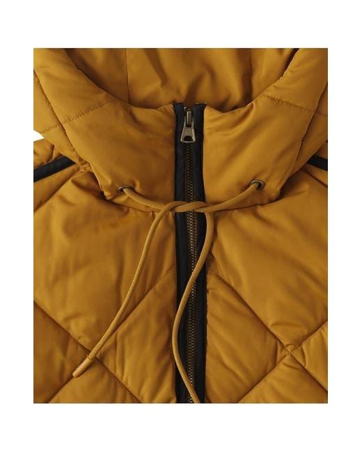 Lands' End Yellow Featherfree Insulated Diamond Quilted Maxi Coat