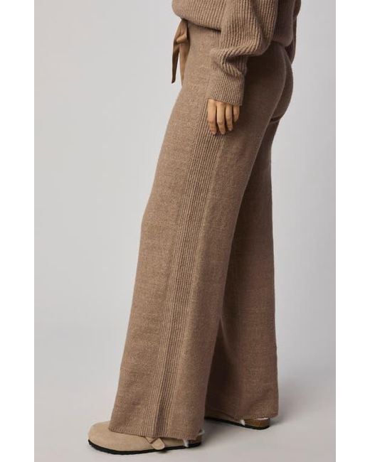 Splendid Brown Stassi Rib Side Sweater Pants