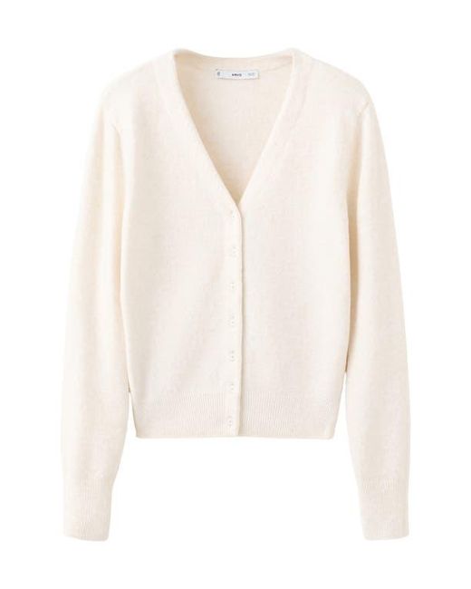 Mango White Simone Cardigan