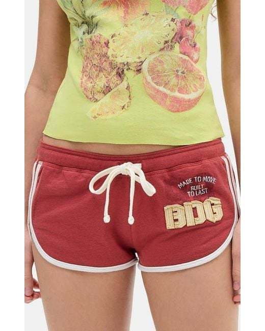 BDG Red Retro Microshorts