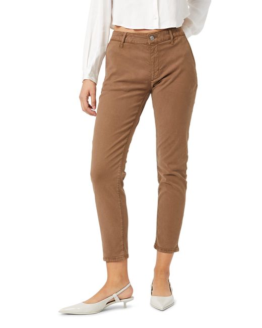 Mavi Brooke Stretch Twill Ankle Pants in Natural
