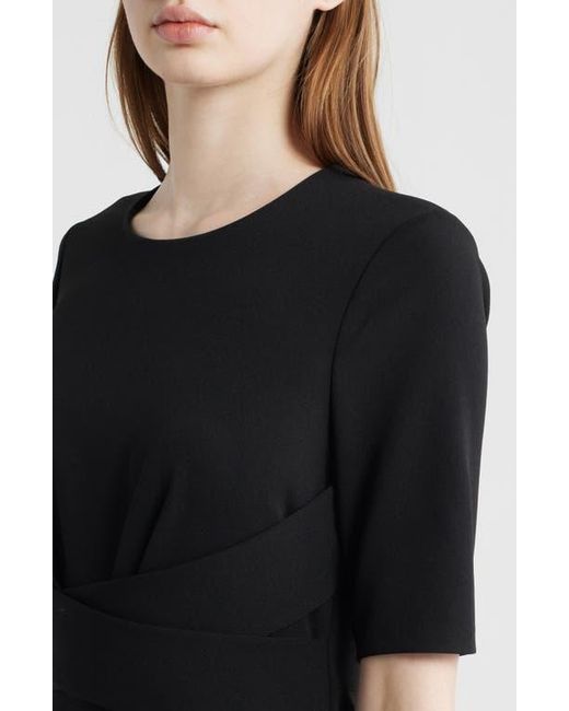 anne klein black wrap dress Anne Klein Plus Size Printed Notch Collar Wrap Dress main image 0