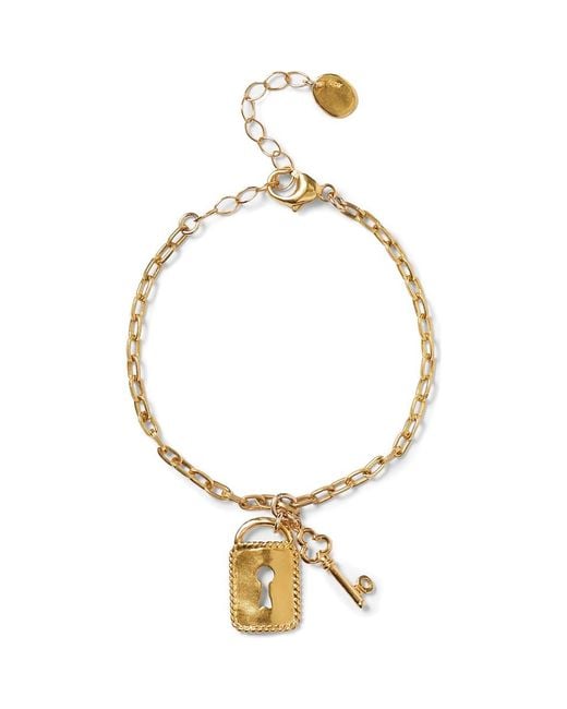 Chan Luu Metallic Lock & Key Charm Bracelet