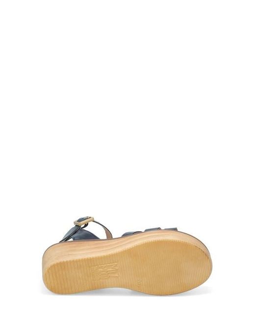 Miz Mooz Blue Ozzie Platform Wedge Sandal