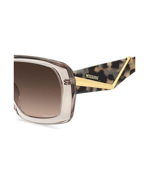 Missoni Brown 55Mm Gradient Rectangular Sunglasses