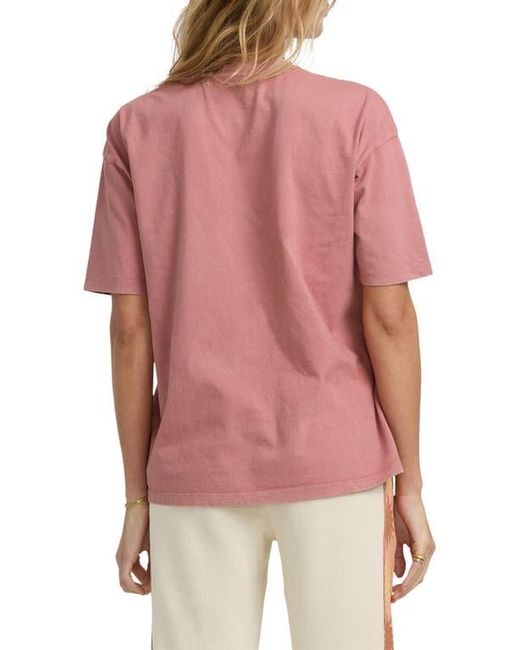 Billabong Red Surf Coalition Cotton Graphic T-Shirt