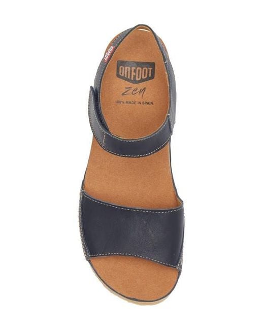On Foot Blue Platform Sandal