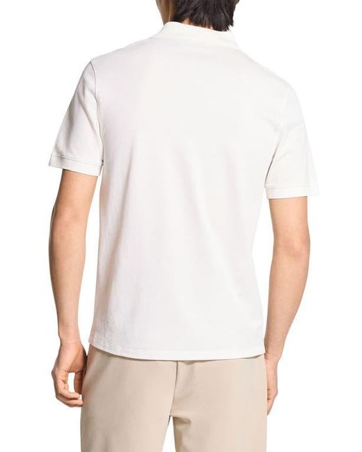 Theory White Precise Piqué Polo for men