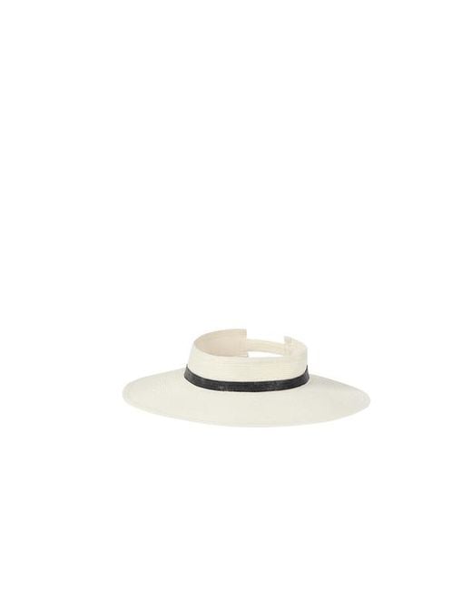 Brunello Cucinelli White Hemp Visor