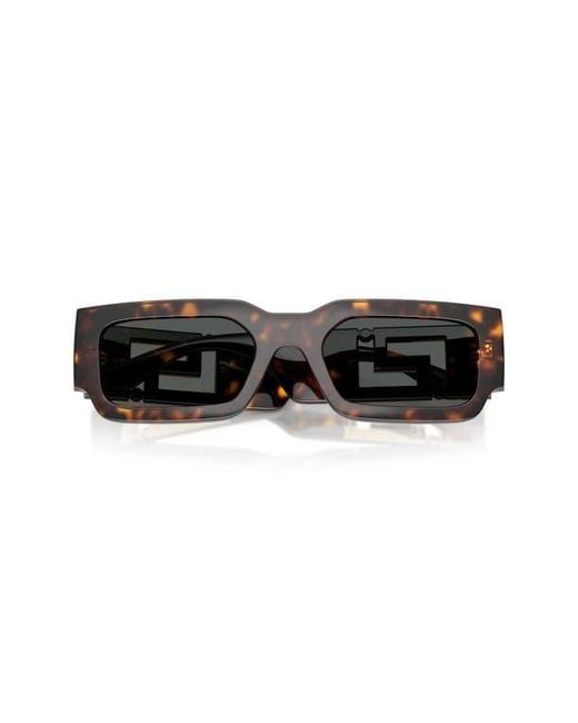 Versace Gray 54Mm Rectangular Sunglasses for men
