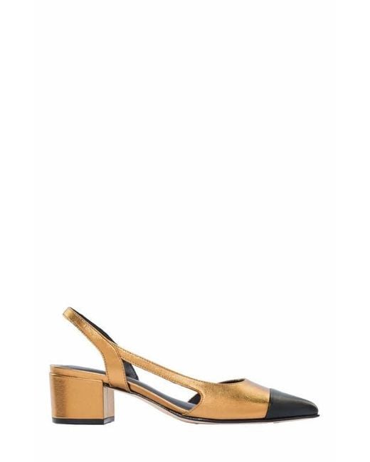 Bernardo Metallic Monroe Cap Toe Pump