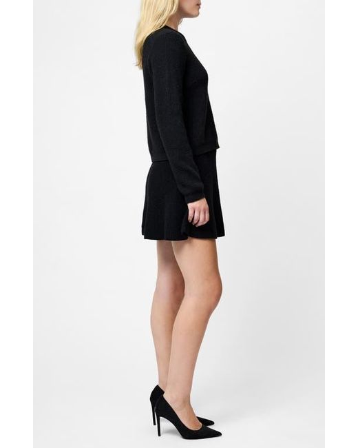 French Connection Black Vhari Rib Knit Top