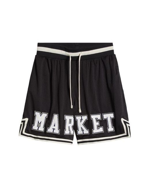 Market Black Internation Mesh Game Shorts for men