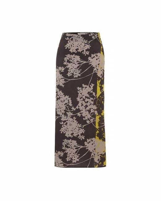 Theo the Label Multicolor Hydra Printed Maxi Skirt