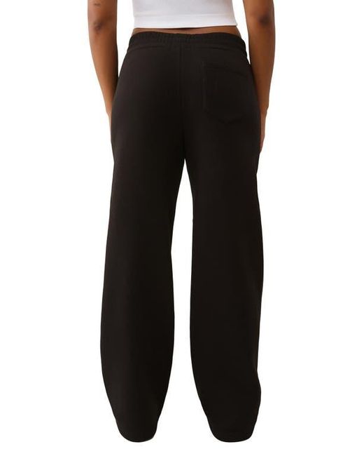 True Religion Black Crystal Wide Leg Drawstring Pants