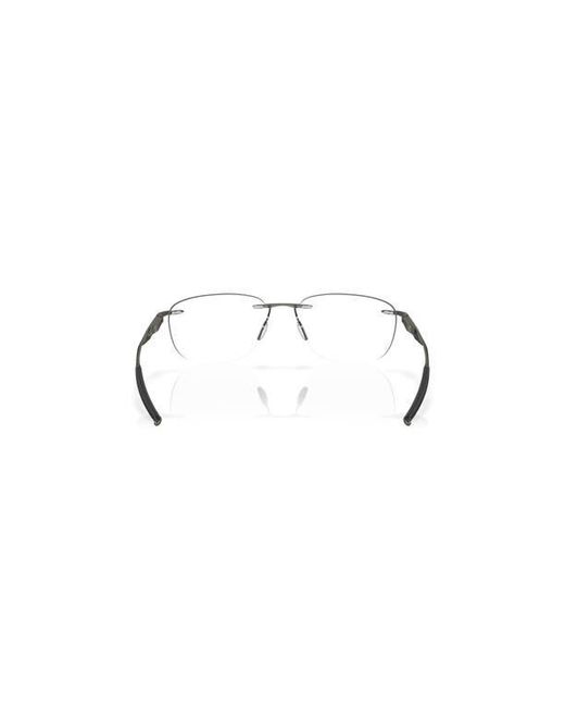 Oakley Gray 53Mm Rectangle Optical Glasses for men