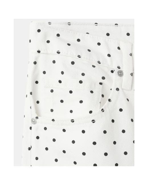 Mango White Dot Balloon Jeans