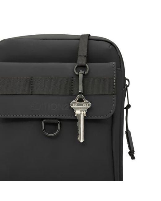 EDITION22 Black Lockpoint Sling Bag
