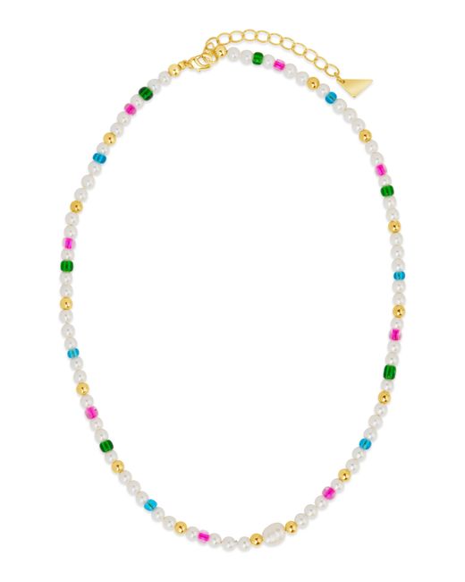 Sterling Forever Metallic Polly Beaded Necklace