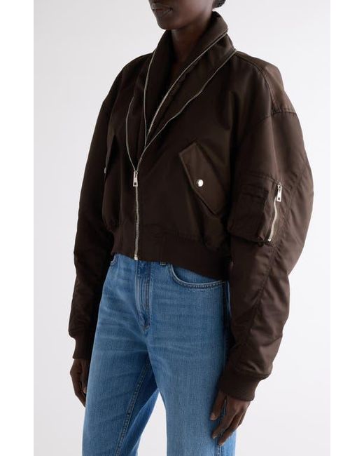 Givenchy Blue Zip Shawl Collar Bomber Jacket