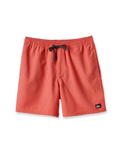 Quiksilver Red Everyday Volley 15-Inch Swim Trunks for men