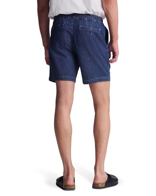 Mavi Blue Clint Drawstring Chambray Shorts for men