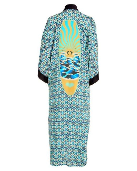 Henelle Blue Duster Robe