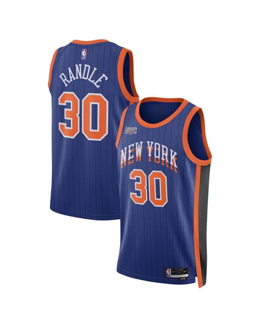 Nike Unisex Julius Randle Blue New York Knicks 2023/24 Swingman Jersey ...