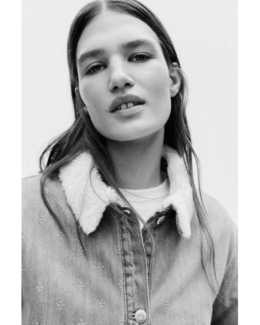 H&M Blue Collared Denim Jacket
