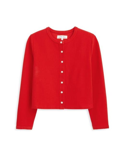 Alex Mill Red Coco Sport Stretch Cotton Cardigan