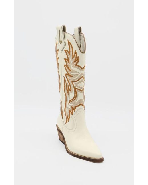 Stivali New York Women's White Dramen Western Cowboy Boots