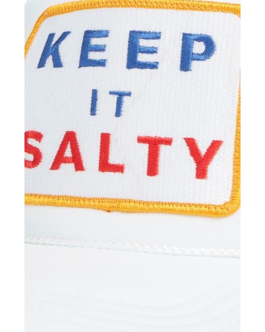 Friday Feelin White Keep It Salty Patch Trucker Hat