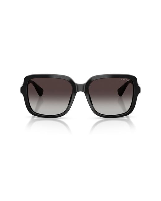 Ralph Black 56Mm Gradient Square Sunglasses