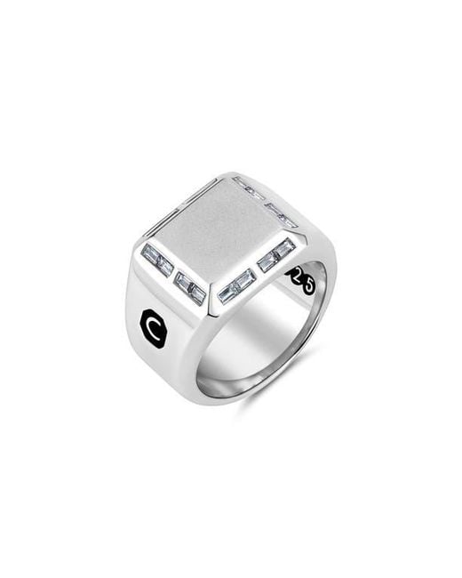 Crislu Metallic Signet Ring for men