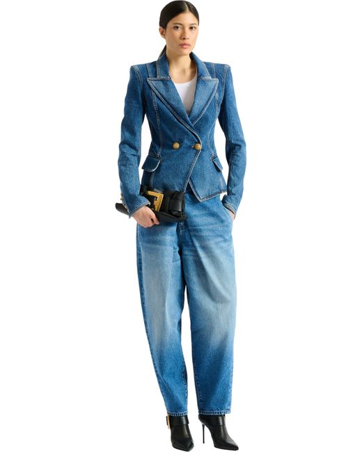 Balmain Blue Denim 2-Button Jacket