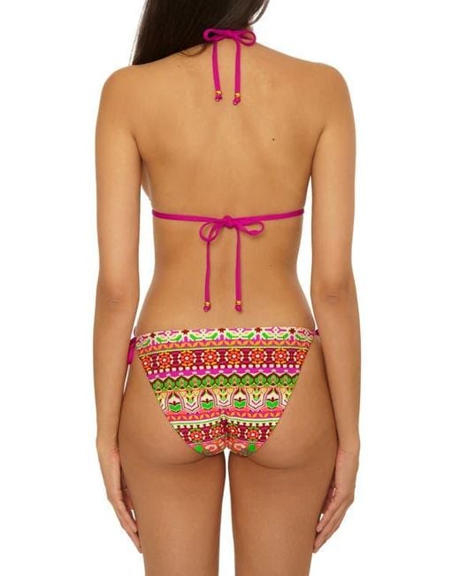 BCA by Rebecca Virtue Multicolor Moroccan Side Tie Bikini Bottoms