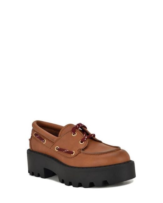Nine West Brown Kerisa Lug Sole Loafer