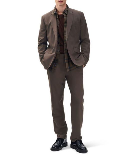 Rag & Bone Brown Butler Wool Blend Ripstop Suit Jacket for men