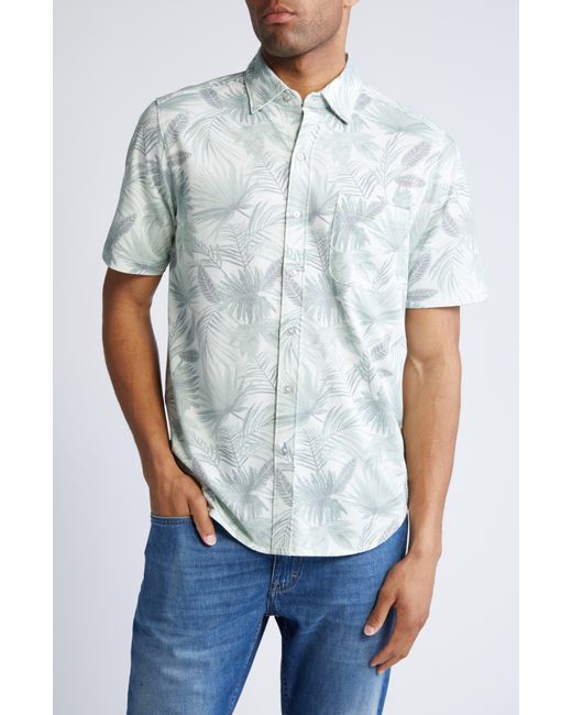 Tommy Bahama White San Lucio Fallen Fronds Short Sleeve Button-up Shirt for men