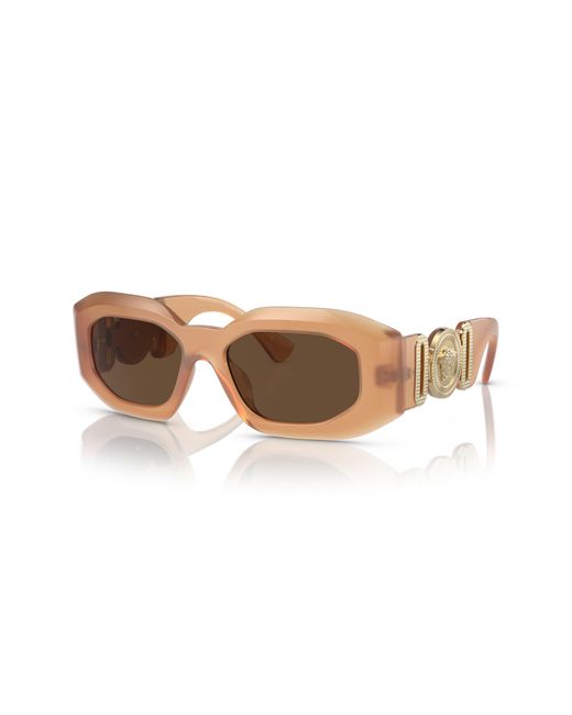 Versace Brown 53mm Rectangular Sunglasses