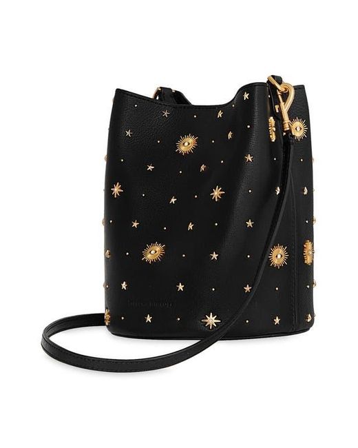 Rebecca Minkoff Black Evil Eye Stud Leather Bucket Bag