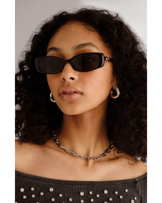 Le Specs Blue Lil' Starlight 54Mm Rectangular Sunglasses for men