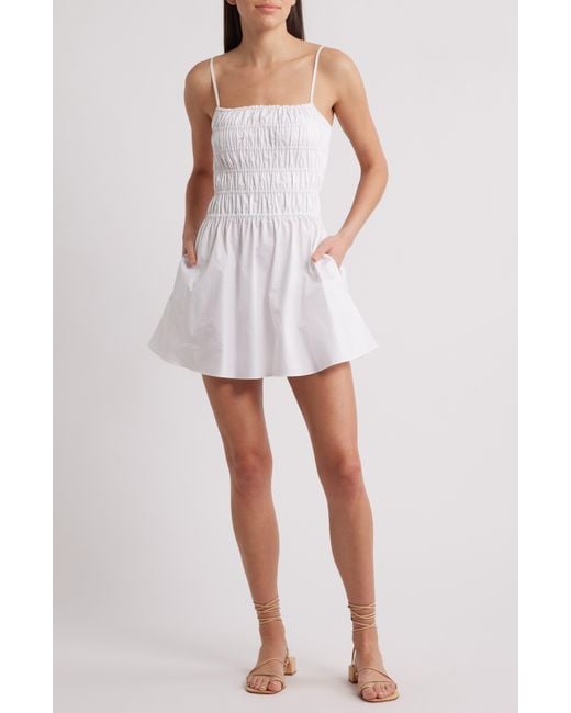 Solid & Striped White The Delta Cotton Mini Sundress