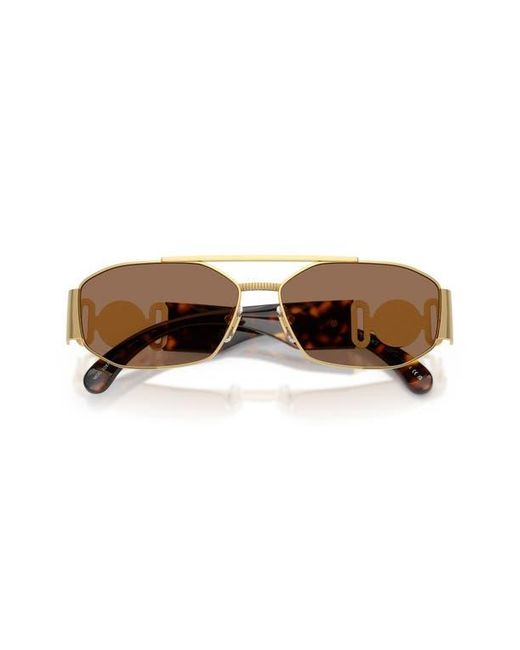 Versace Brown 58Mm Irregular Sunglasses for men