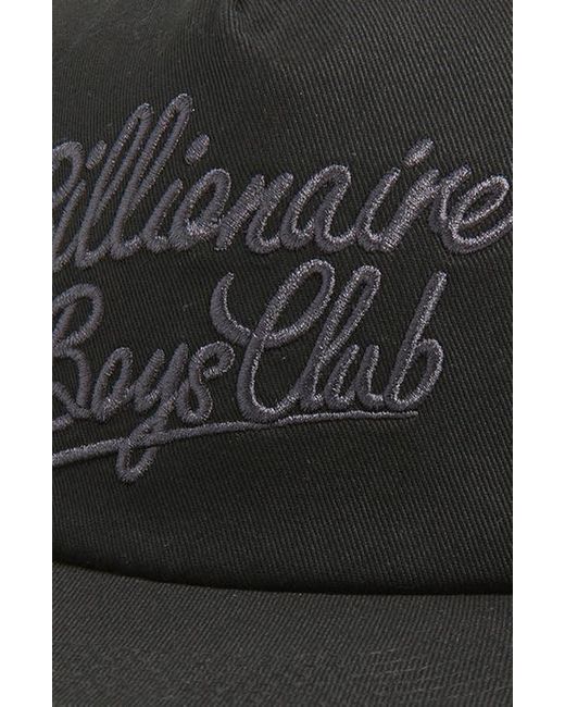 BBCICECREAM Black Script Embroidered Snapback Baseball Cap for men