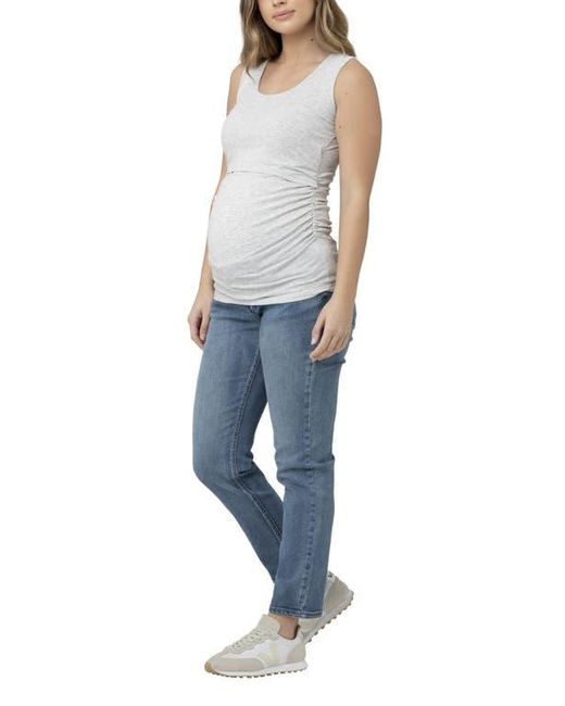Ripe Maternity Blue Hunter Over Bump Crop Jean