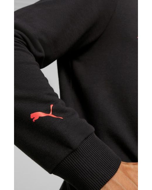PUMA Black Formula 1 Essentials Logo Hoodie for men