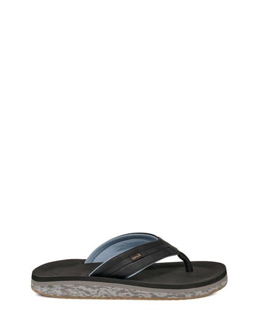 Sanuk Black Tiderush Flip Flop for men