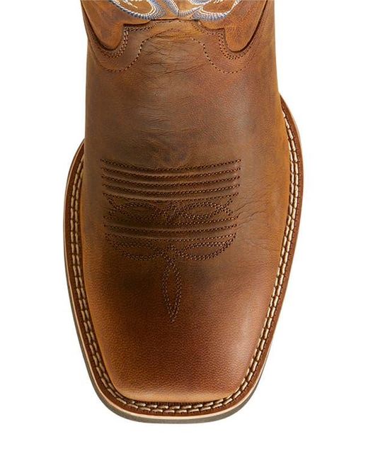Ariat Brown Ricochet Wide Square Toe Western Boot for men